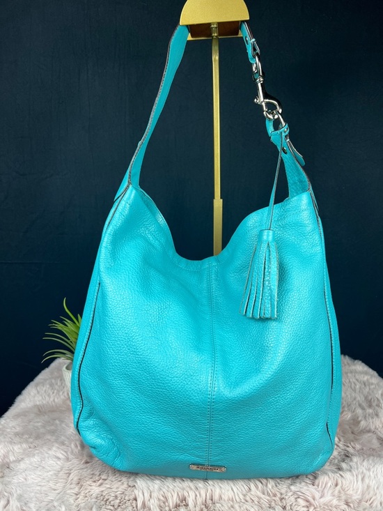 Coach Handbags - COACH Avery Aqua Pebbled Leather Large Hobo Shoulder Bag F23309 EUC
